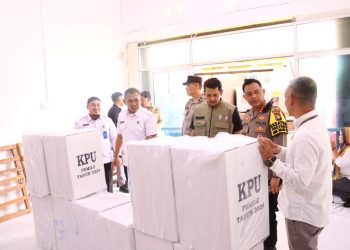 DIRPAMOBVIT POLDA KEPULAUAN RIAU PANTAU PERSIAPAN PEMILU DI POLRES NATUNA