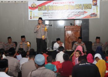 Polres Nganjuk Gelar Peringatan Isra’ Mi’raj 1445H/2024: Memperkuat Moral dan Solidaritas Sosial dalam Persiapan Pemilu Damai