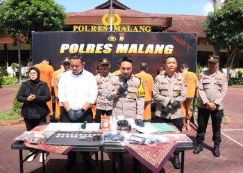 Enam Pekan, Polres Malang Berhasil Amankan 10 Tersangka Kasus Narkoba