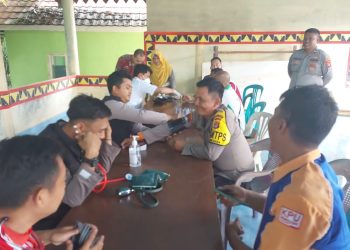 Polres Tulang Bawang Barat lakukan pemeriksaan kesehatan kepada Petugas Pam TPS, PPK, PPS dan KPPS.