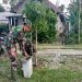 Jelang Pembukaan TMMD Ke-119 Tahun 2024, Anggota Kodim 0808/Blitar Gelar Gotong Royong Bersihkan Tempat Kegiatan