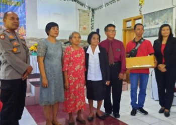 Cooling System Pasca Coblosan Pemilu, Polres Magetan Sambang Jemaat Gereja di Minggu Kasih