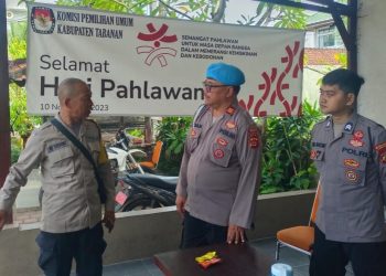 Kasubsatgas Propam Pengecekan Personil Polres Tabanan dalam rangka OMB Agung 2023-2024 Tahap Hitung Suara Pemilu 2024.