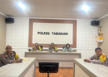 Polres Tabanan ikuti Anev Zoom Pasca Pungut Hitung Pemilu  2024