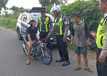 Respon Cepat Informasi Warga Unit BM Sat Lantas Polres Kediri amankan Pelaku Balap Liar
