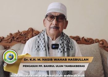 KH. Muhammad Hasib Wahab Chasbullah Pengasuh Ponpes Bahrul Ulum Tambakberas Jombang Imbau Hormati Hasil Pemilu 2024