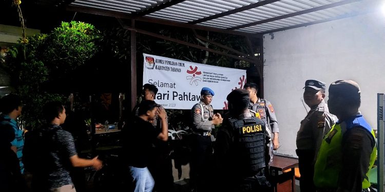 Polres Tabanan Patroli Blue Light Gabungan Tiga Pilar Antisipasi Kerawanan Malam Hari