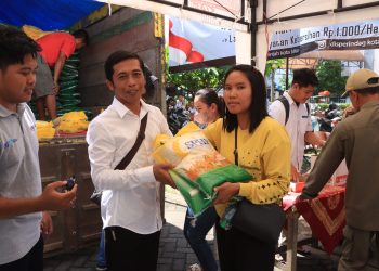 Kolaborasi Polres Blitar Kota dan Pemkot Gelar Pasar Murah Jelang Ramadhan