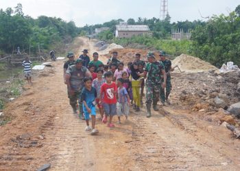 Semua Elemen Masyarakat Sungai Badak Ikut Turun Dalam TMMD Di Mesuji