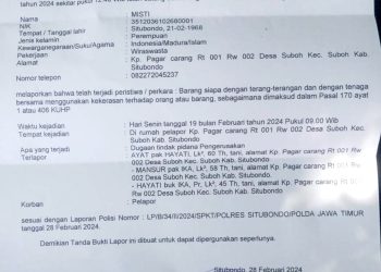 KORBAN PENGRUSAKAN RUMAH DI DUSUN PAGAR CARANG UTARA DESA SUBOH MEMPIDANAKAN PELAKUJ
