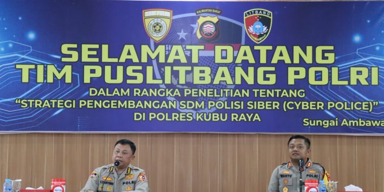 Wujudkan Visi Polri 4.0, Polres Kubu Raya Menjadi Tempat Penelitian Puslibang Polri Tentang Pengembangan SDM POLISI SIBER (Police Cyber)