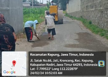 Proyek Pengaspalan Tambal Sulam Jalan Dusun Nglarangan Desa Krenceng Kecamatan Kepung , Kediri, Diduga Sarat Korupsi