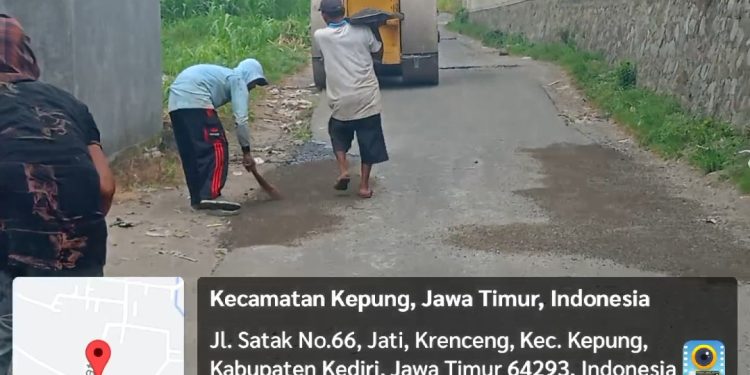Proyek Pengaspalan Tambal Sulam Jalan Dusun Nglarangan Desa Krenceng Kecamatan Kepung , Kediri, Diduga Sarat Korupsi