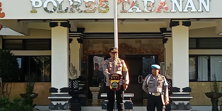 Karendal Ops Polres Tabanan Pimpin Apel Personel OMB.