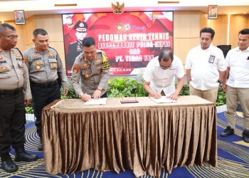 DITPAMOBVIT POLDA KEPRI LAKSANAKAN PENANDATANGANAN PEDOMAN KERJA TEKNIS TAHUN 2024