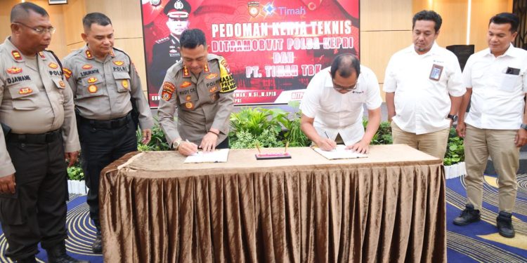 DITPAMOBVIT POLDA KEPRI LAKSANAKAN PENANDATANGANAN PEDOMAN KERJA TEKNIS TAHUN 2024