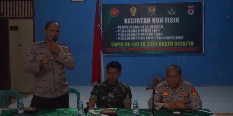 TNI, Pemerintah, dan Polri Sinergi dalam Penyuluhan Hukum di TMMD Ke-119