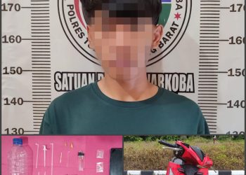 Seorang Pemuda Dibekuk Satresnarkoba Polres Tulang Bawang Barat Diduga Edarkan Sabu.