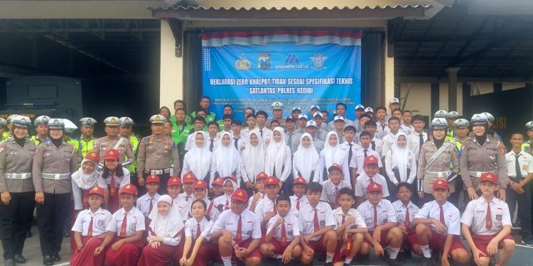 Satlantas Polres Kediri Laksanakan Deklarasi Zero Knalpot Tidak Sesuai Spesifikasi Teknis