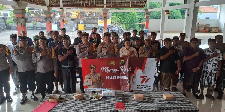 Minggu Kasih, Kapolres Tabanan di Wantilan Desa Adat Meliling