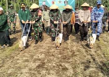 Penanaman Perdana Jagung Bersama Pangdam V/Brawijaya di Wilayah Kodim 0808/Blitar