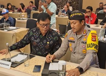 Kapolres Tabanan Hadiri Rapat Rekapitulasi Hasil Penghitungan Perolehan Suara di Tingkat Kab. Tabanan pada Pemilihan Umum Tahun 2024