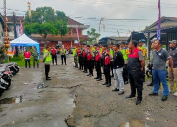 Kolaborasi Polres Tabanan dan Polsek Marga Berikan Pengamanan Konser Musik diGrebek Banjar