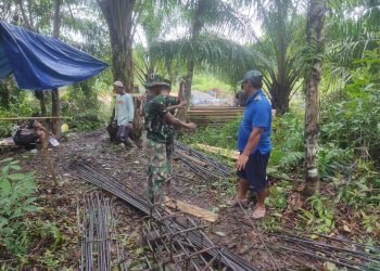 Pembangunan Jembatan di Desa Sungai Badak, Mesuji, Memasuki Tahap Perakitan Besi