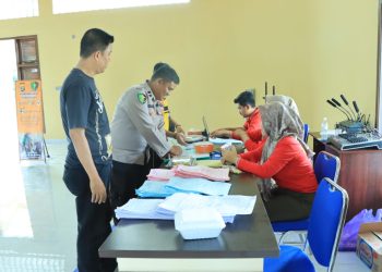 Cek kesehatan Personel, Polres Tulang Bawang Barat gelar Pemeriksaan kesehatan berkala.