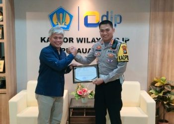 DITLANTAS POLDA KEPRI TERIMA PENGHARGAAN DARI KANWIL DJP PROVINSI KEPRI