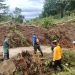 Petugas Gabungan Polres Jombang, Kodim 0814 dan Pemkab Jombang Bersihkan Material Longsor yang Menutupi Sungai Kali Maling di Jombang