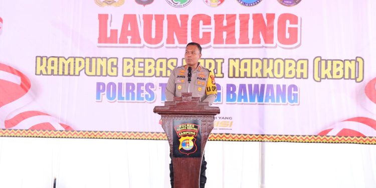 Polres Tulang Bawang Launching Lima KBN Secara Serentak, AKBP James: Rasa Prihatin dan Komitmen Nyata Berantas Narkoba