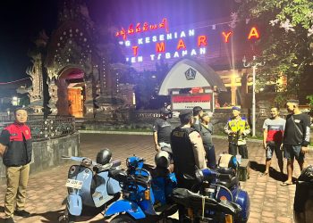 Malam Minggu, Polres Tabanan Tingkatkan Patroli Blue Light, Gabungan Tiga Pilar
