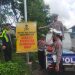 Jelang Mudik Lebaran, Polres Kediri Kota Pasang Papan Himbauan di Beberapa Titik Rawan Laka