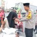 Polres Tulang Bawang Bagikan Takjil Gratis di Tugu Garuda, AKBP James Sampaikan Pesan Ini