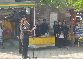 Polres Tabanan Laksanakan upacara Secara Dinas Kepolisian Perabuan jenazah Almarhum AIPTU I WAYAN YUDARSANA
