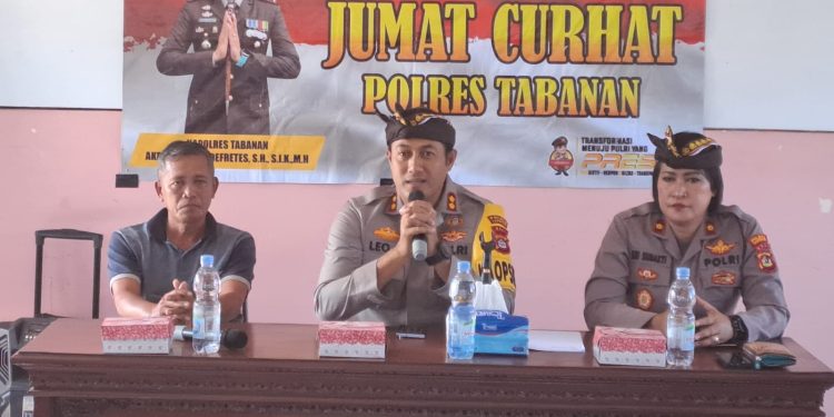 Jumat Curhat, Kapolres Tabanan Sambangi  Komunitas Masyarakat  Kediri