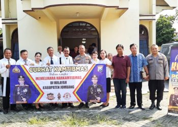 Polres Jombang Gelar Minggu Kasih dengan Jemaat GKJW Capas Ploso Pasamuan Jombang