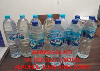 Opsnal Reskrim Polsek Mojoroto Amankan Penjual Minuman Keras Tanpa Ijin Dalam Operasi Pekat Semeru 2024