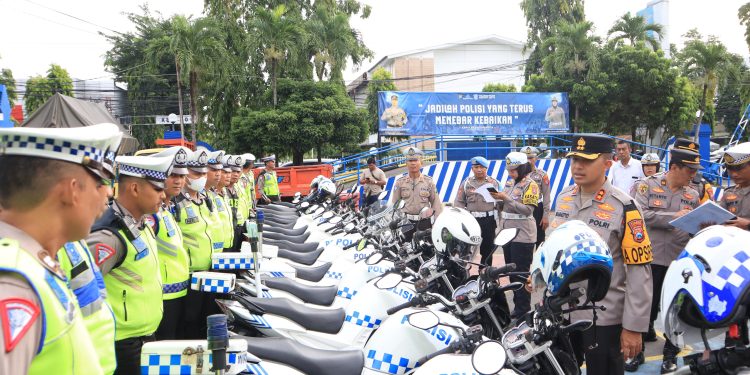 Jelang Ops Ketupat Semeru 2024, Kapolres Kediri kota Cek Ranmor Dinas