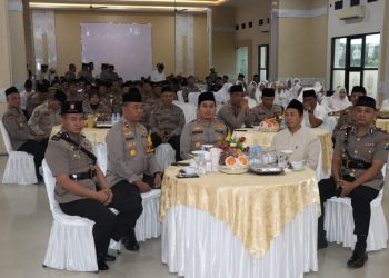 Polres Nganjuk Gelar Pengajian Bersama Dalam Rangka Peringati Malam Nuzulul Qur’an 1445H/2023M