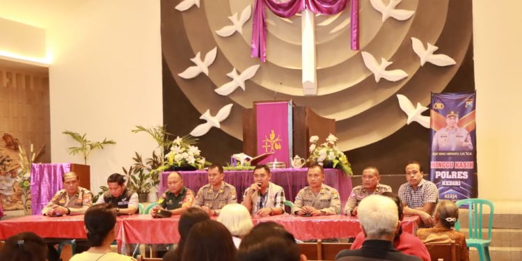 Minggu Kasih Polres Kediri, Upaya Tingkatkan Kerukunan Antar Umat Beragama