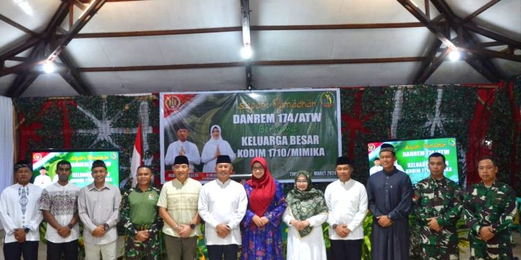 Safari Ramadhan Danrem 174/ATW Bersama Keluarga Besar Kodim 1710/Mimika