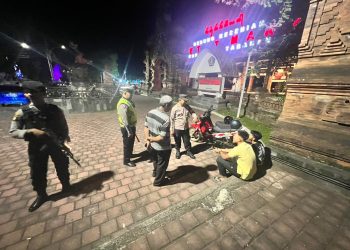 Pastikan aman, Polres Tabanan Gelar Blue Light Patrol Antisipasi Kriminalitas Malam Hari