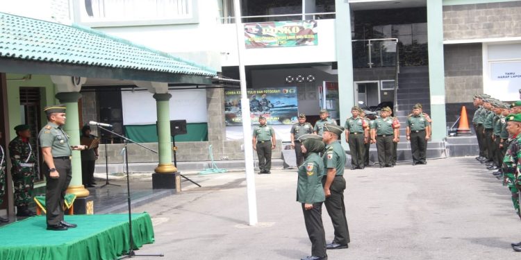 Dandim 0808/Blitar Pimpin Korps Raport Kenaikan Pangkat