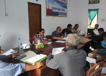 Pemdes Arui Bab mengikuti Tahapan Evaluasi Ranperdes/ APBDes 2024 tingkat Kabupaten