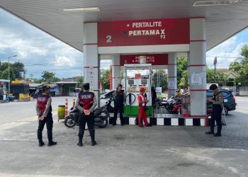 Masa Mudik Lebaran, Polres Kediri Kediri Sidak SPBU Cegah Kecurangan