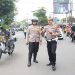 Kapolres Kediri Kota pimpin langsung pengamanan arus lalu lintas pada H+2 Lebaran 2024 di beberapa penggal jalan wilkum Polres Kediri Kota