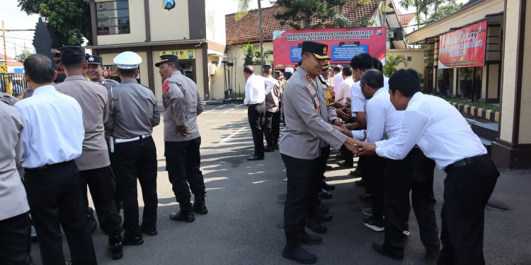 Kapolres Kediri Kota Gelar Halal Bihalal Bersama Personel Polres Kediri Kota dan Polsek Jajaran