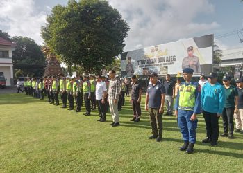 Ka Anev Pimpin Apel Operasi Ketupat Agung-2024 dalam rangka Pengamanan Hari Raya Idul Fitri 1445 H.